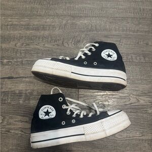 Converse Classic Black Platform Sneakers